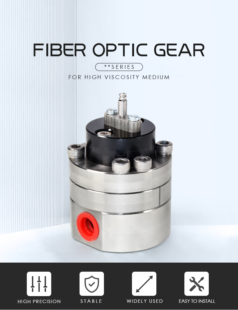 Fiber optic gear type flow meter